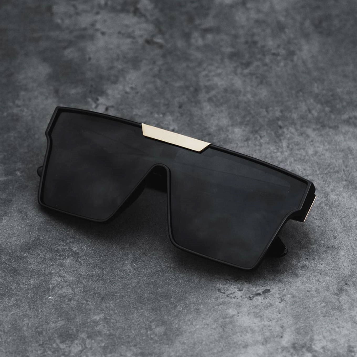 3403 Retro Vintage Luxury Brand Sun Glasses Mirror Shades Oversized Square Women Men Gold Metal Frame Custom Sunglasses Logo