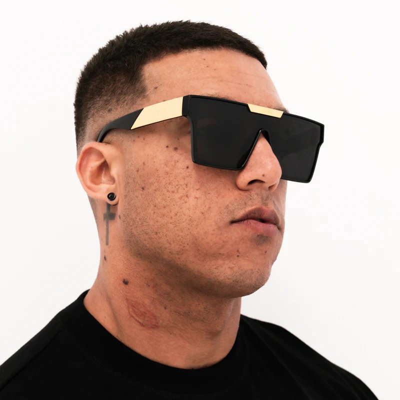 3403 Retro Vintage Luxury Brand Sun Glasses Mirror Shades Oversized Square Women Men Gold Metal Frame Custom Sunglasses Logo
