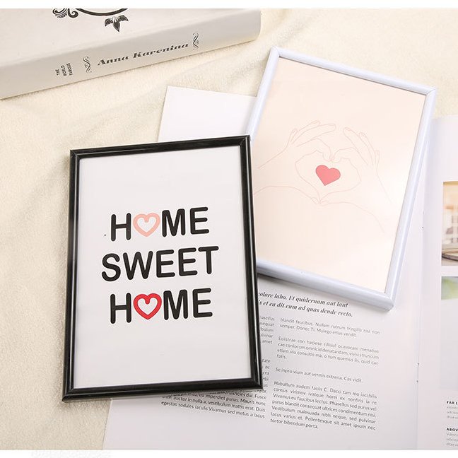6/7/8/10 inch A4 Simple Narrow Edge Design Black White PVC Photo Frame
