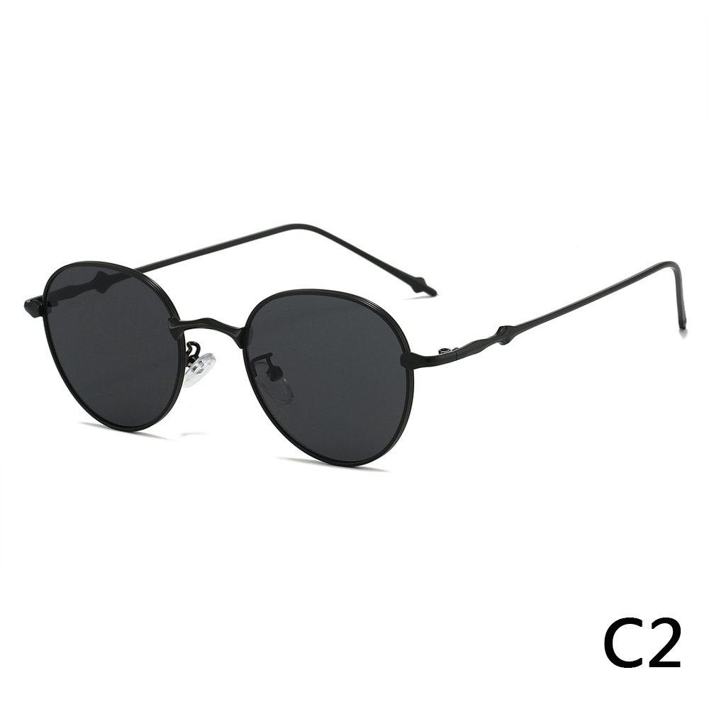 2024 Unisex Retro round Four-Leaf Star Fashion Sunglasses New Oval Style Geometric Pattern PC Frame Material Diamond Face Shape