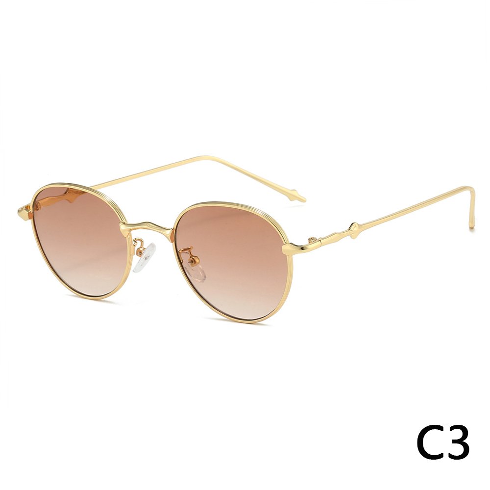 2024 Unisex Retro round Four-Leaf Star Fashion Sunglasses New Oval Style Geometric Pattern PC Frame Material Diamond Face Shape
