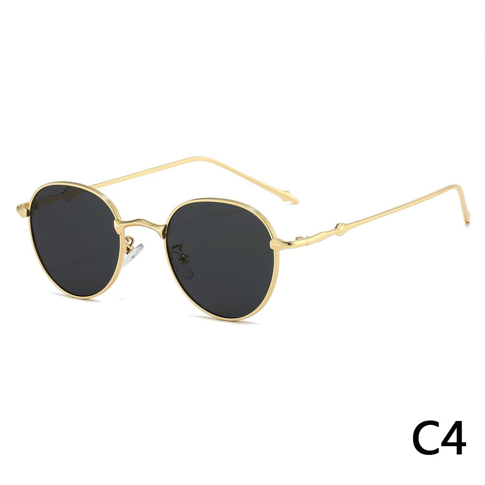 2024 Unisex Retro round Four-Leaf Star Fashion Sunglasses New Oval Style Geometric Pattern PC Frame Material Diamond Face Shape