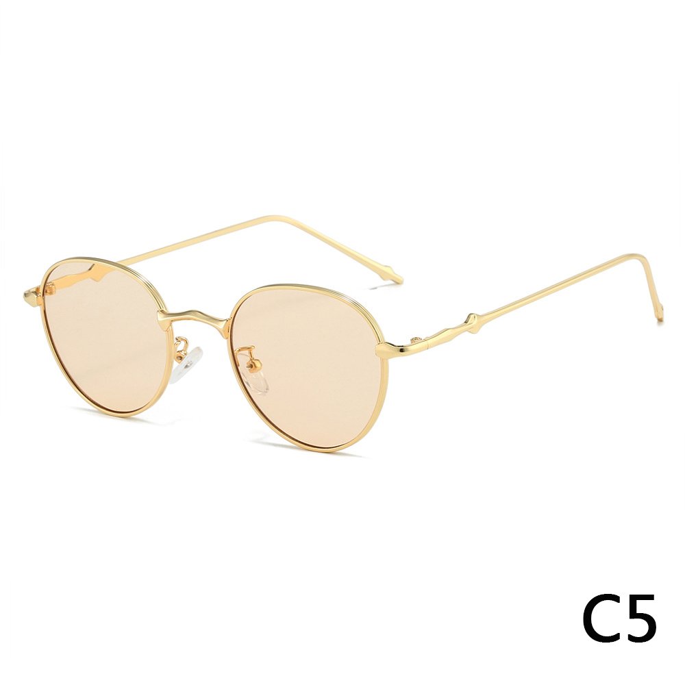 2024 Unisex Retro round Four-Leaf Star Fashion Sunglasses New Oval Style Geometric Pattern PC Frame Material Diamond Face Shape