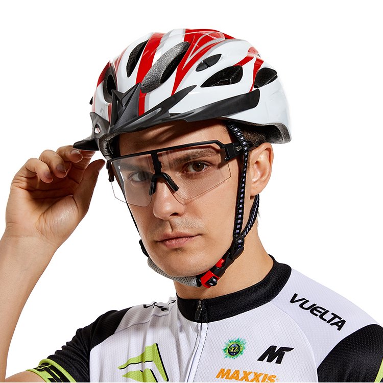 Man Road Bike Sport Sun Glasses Half Frame Cycling Sunglasses Clear Photochromic Sunglasses For Cycling