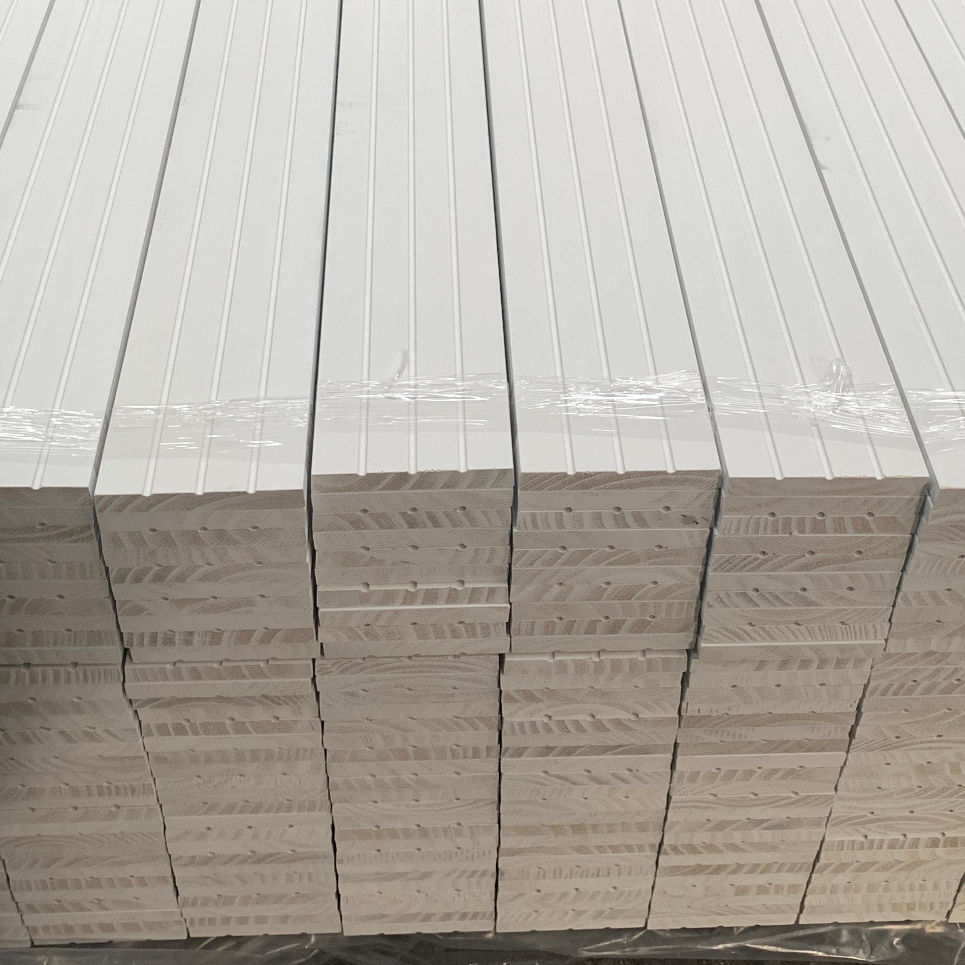 Wood Moulding White Primed Pre-finished Pine Flat Door Frame Jamb