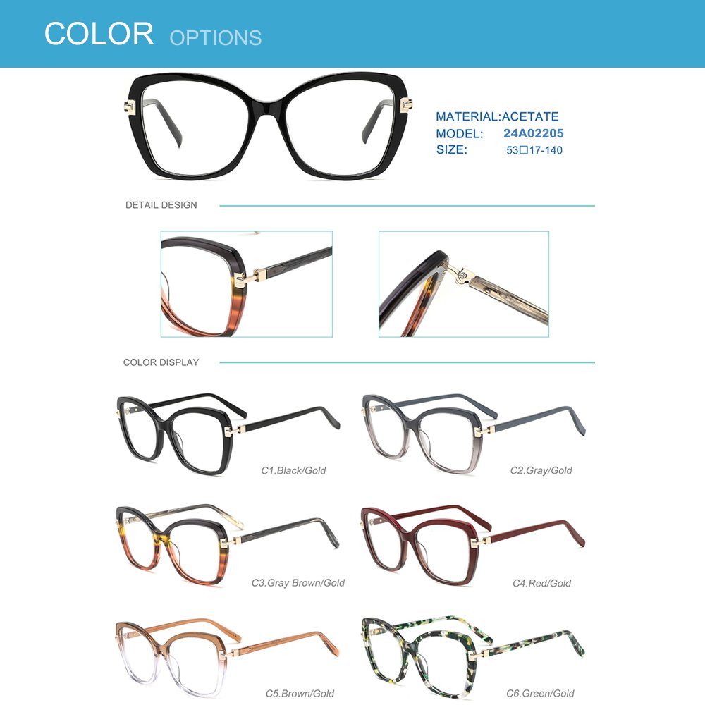 New Fashion Arrival Classic design Acetate Optical handmade Transparent eyeglass Frame For Women lunettes for Silmo Paris