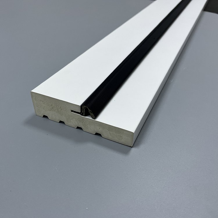USA standard 4-9/16 wood grain composite vinyl door jamb laminated Wpc pvc Customized Door Frame light weight brick mould