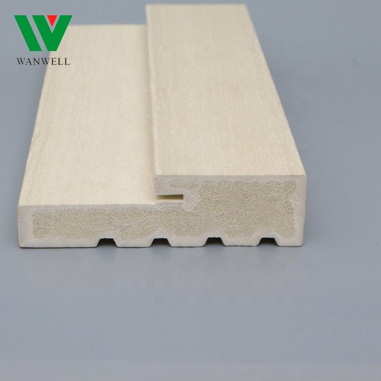 USA standard 4-9/16 wood grain composite vinyl door jamb laminated Wpc pvc Customized Door Frame light weight brick mould