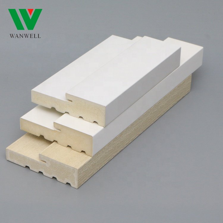 USA standard 4-9/16 wood grain composite vinyl door jamb laminated Wpc pvc Customized Door Frame light weight brick mould