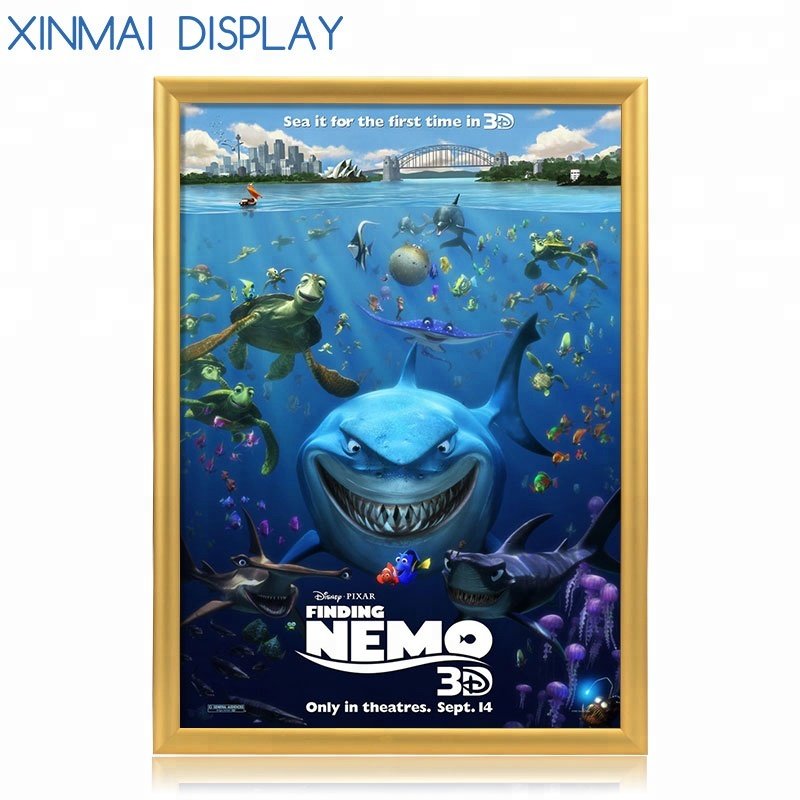Advertising signage gold poster frame