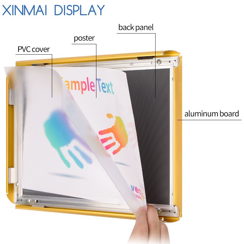 Advertising signage gold poster frame