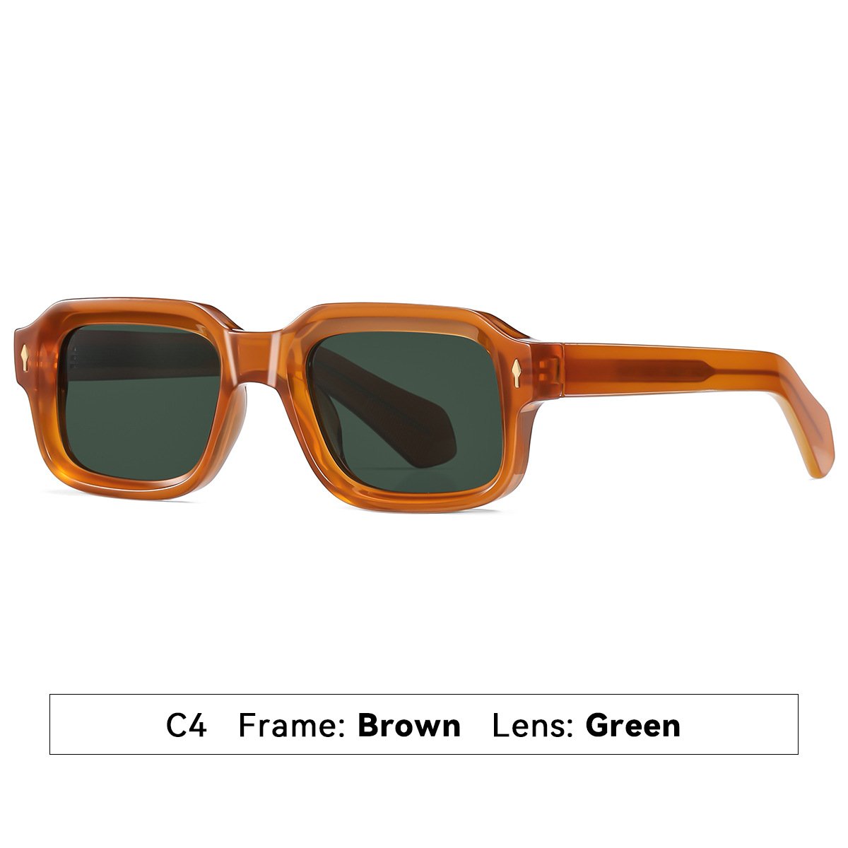 Chunky Rectangle Unisex UV400 Shades Myopia Glasses Frames high quality vintage retro designer sunglasses thick lenses 2024