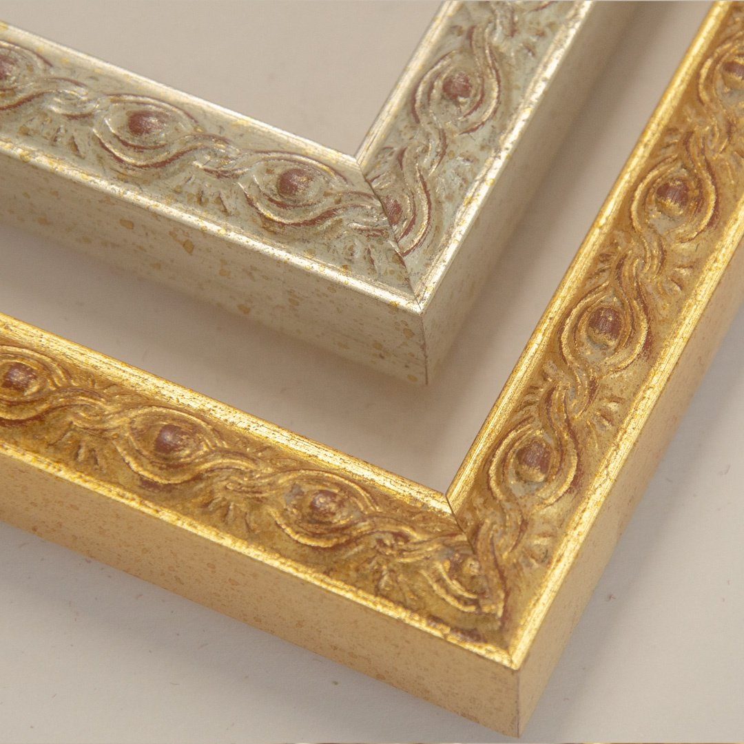 Baroc Custom Wooden Wall Frame High Quality Gold Silver Photo Mouldings Modern Rustic Design Style Decorative Picture Frame