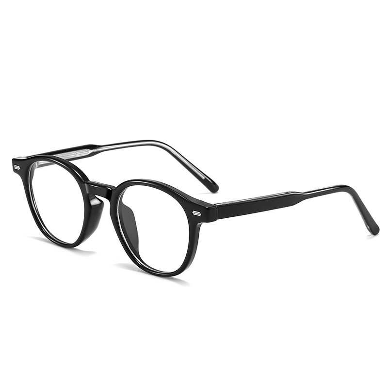 XUEDIAO Round Optical Eyewear Transparent Grey TR90 Frames Anti Blue Light Eye Glasses for Ladies Myopia Eyeglasses