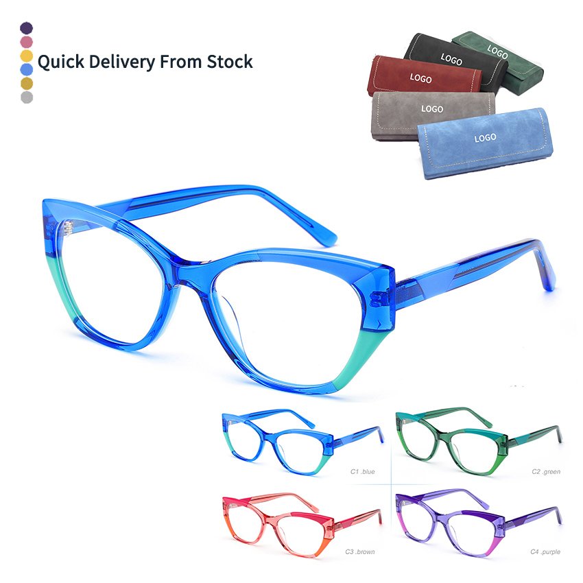 2024 Color Splicing LM2305 Fashion Men And Women Spot Acetate Optical Glasses Frame