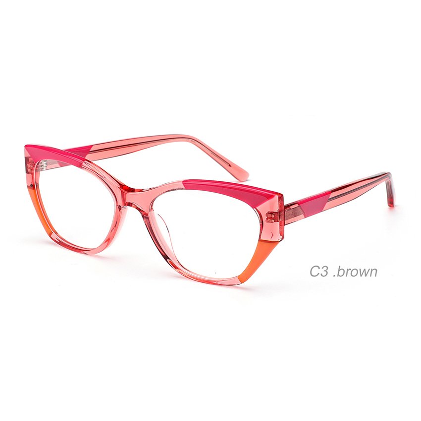 2024 Color Splicing LM2305 Fashion Men And Women Spot Acetate Optical Glasses Frame