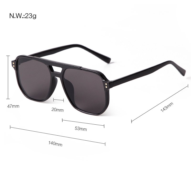 Large frame square men's Sunglasses rivet decorative high-grade Sun glasses lady cycling windproof glasses
