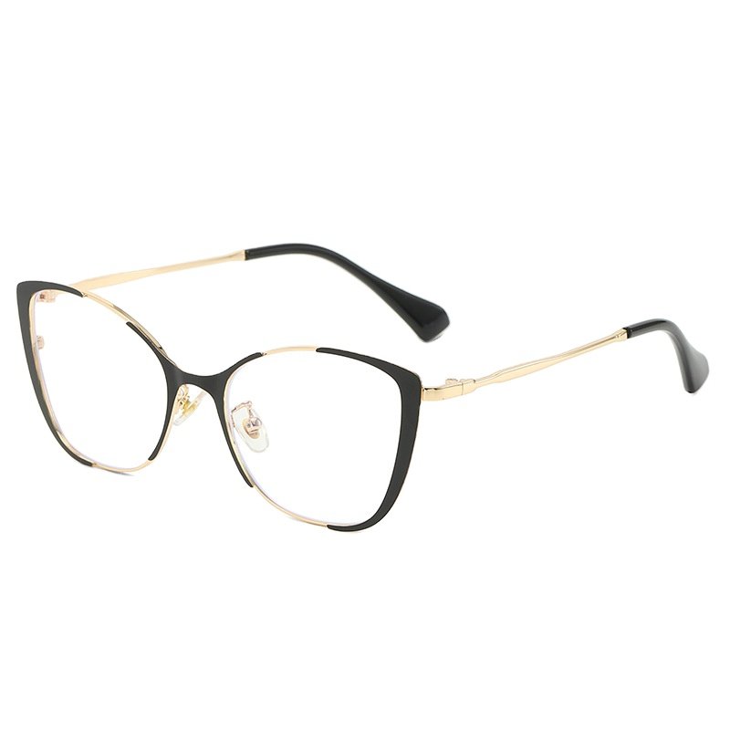 vintage metal private label optical frame protect eye healthy retro blue light blocking glasses for women