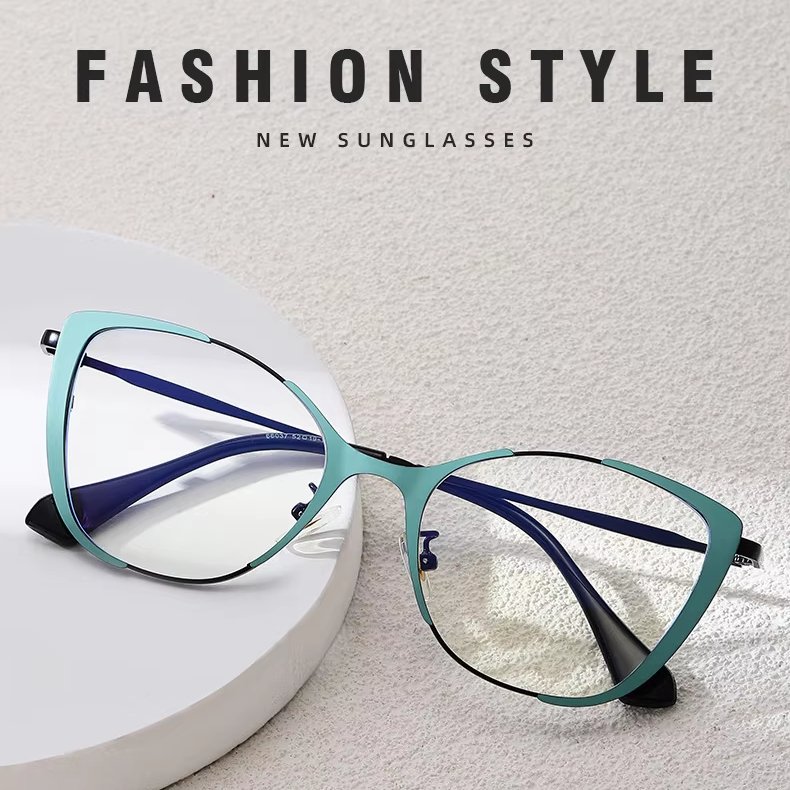 vintage metal private label optical frame protect eye healthy retro blue light blocking glasses for women