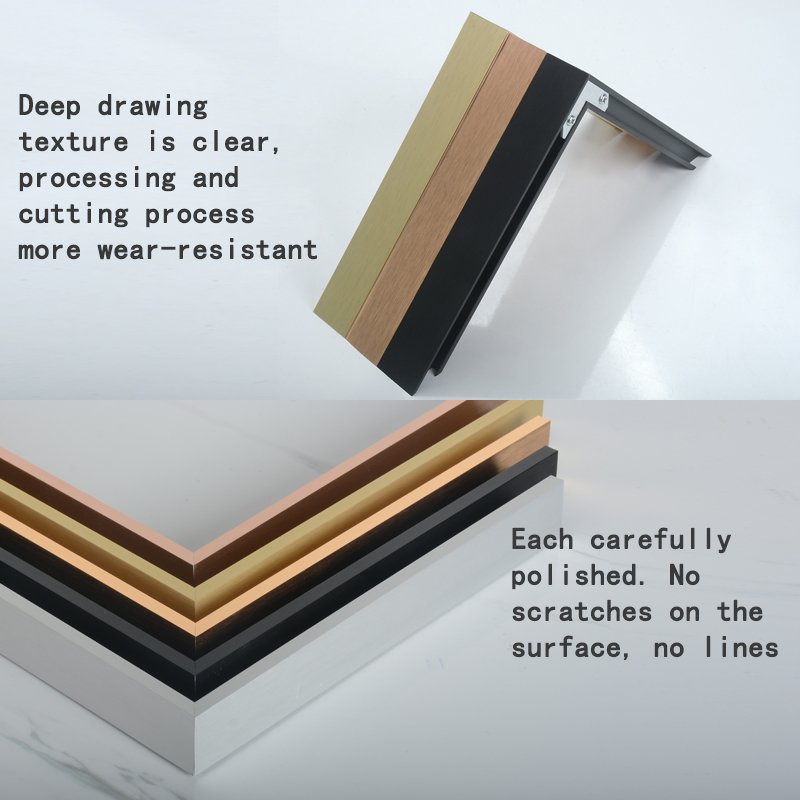 Factory Outlet Customized Metal Poster Frame Skin Color Aluminium Picture Frames Moulding Aluminum Profile