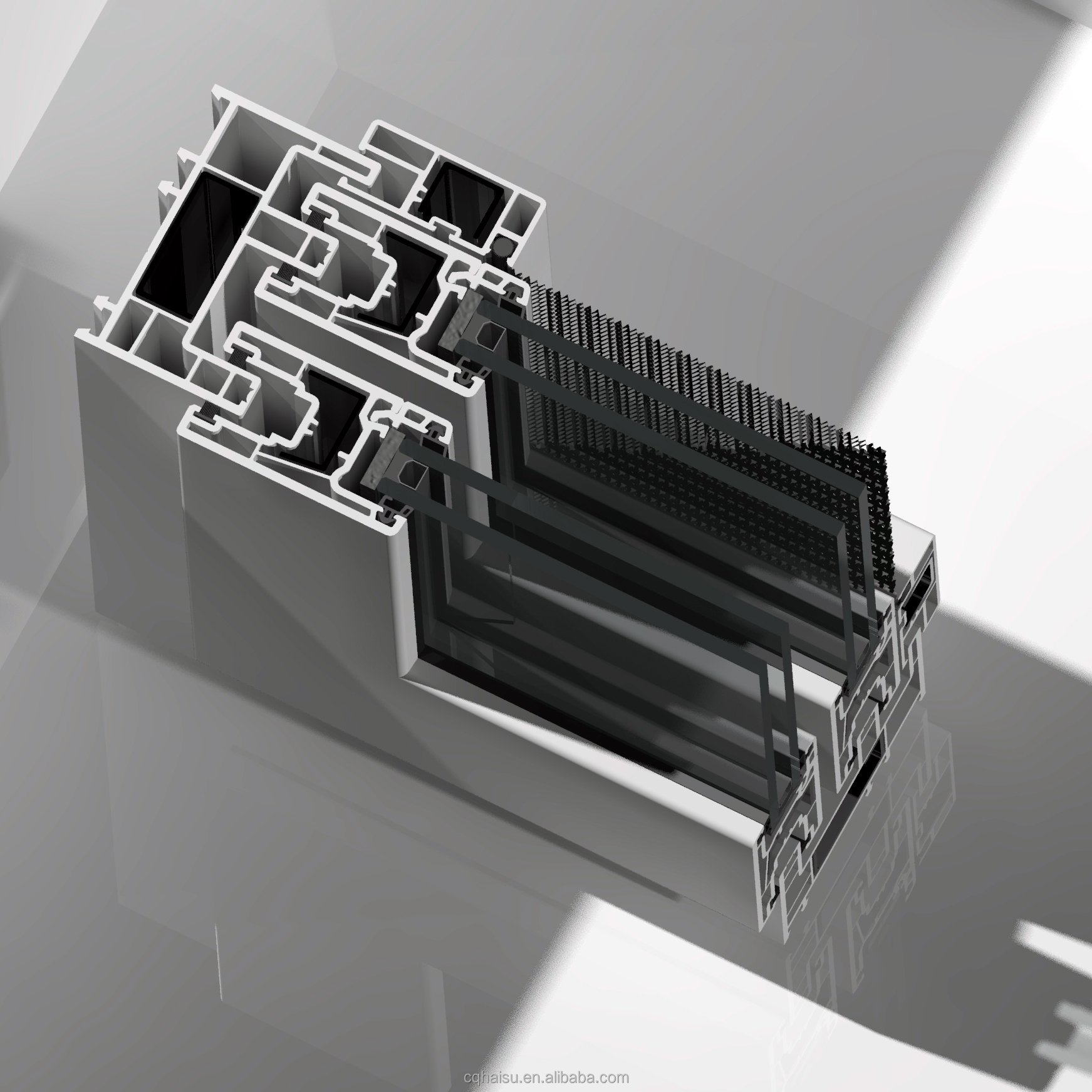 Haisu High Quality White 80mm Sliding UPVC Profiles OEM ODM Door Frames and Windows Moulding for Building Casement Type