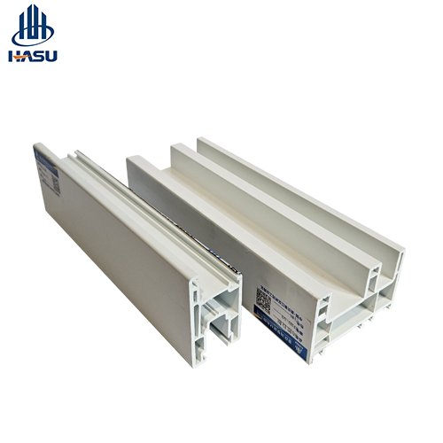 Haisu High Quality White 80mm Sliding UPVC Profiles OEM ODM Door Frames and Windows Moulding for Building Casement Type