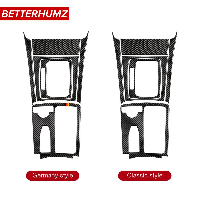 Carbon Fiber Central Control Panel Stickers Frame Trim For Mercedes W204 C Class 2007-2013 Car Accessories Interior Mouldings