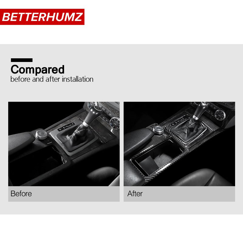 Carbon Fiber Central Control Panel Stickers Frame Trim For Mercedes W204 C Class 2007-2013 Car Accessories Interior Mouldings