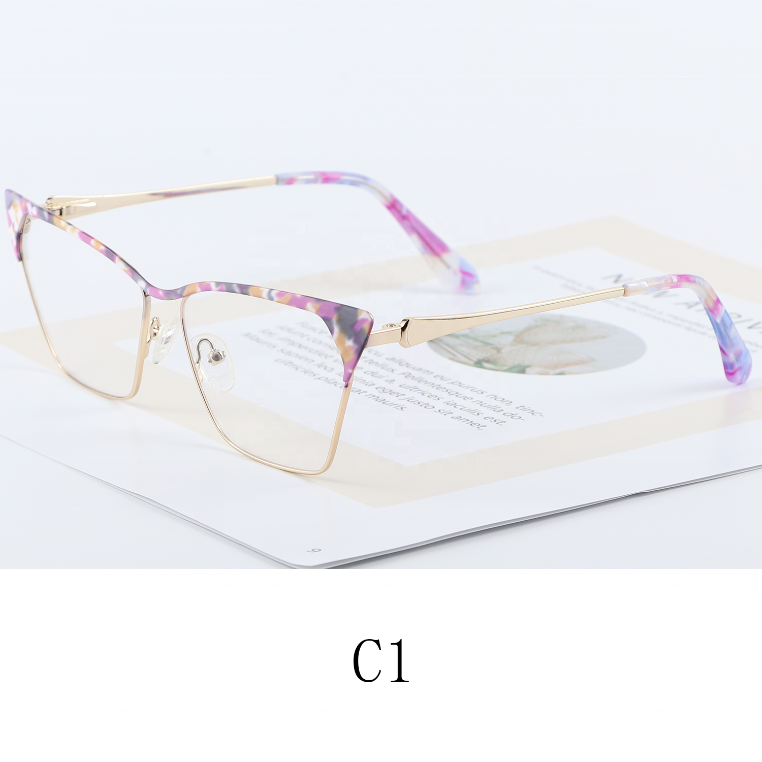 2024 New Designer Clear Lens Optical chic Irregular Glasses Frame Women's Mirror Attribute Factory Wholesale