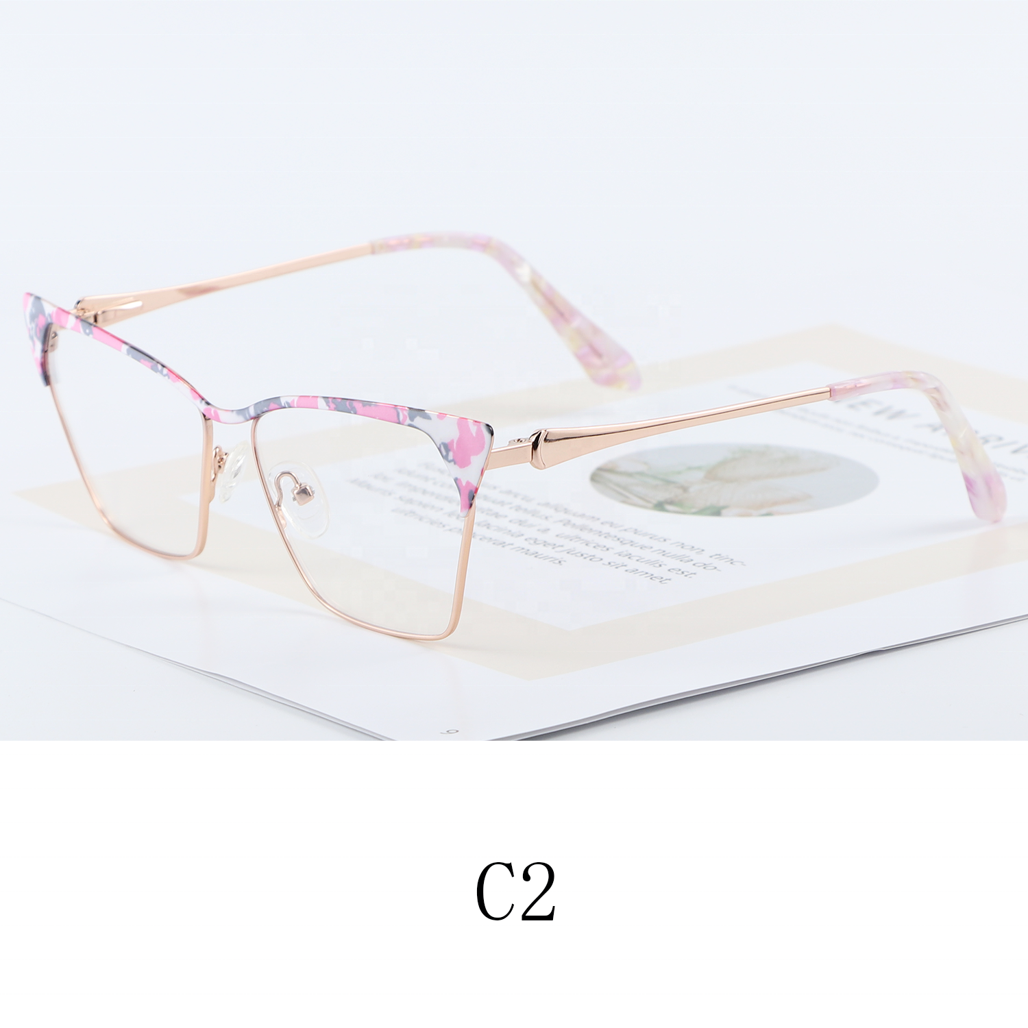2024 New Designer Clear Lens Optical chic Irregular Glasses Frame Women's Mirror Attribute Factory Wholesale