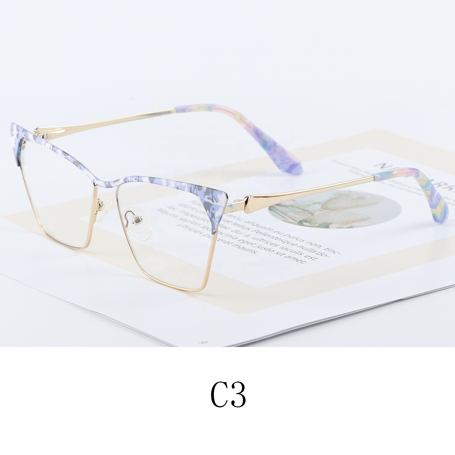 2024 New Designer Clear Lens Optical chic Irregular Glasses Frame Women's Mirror Attribute Factory Wholesale