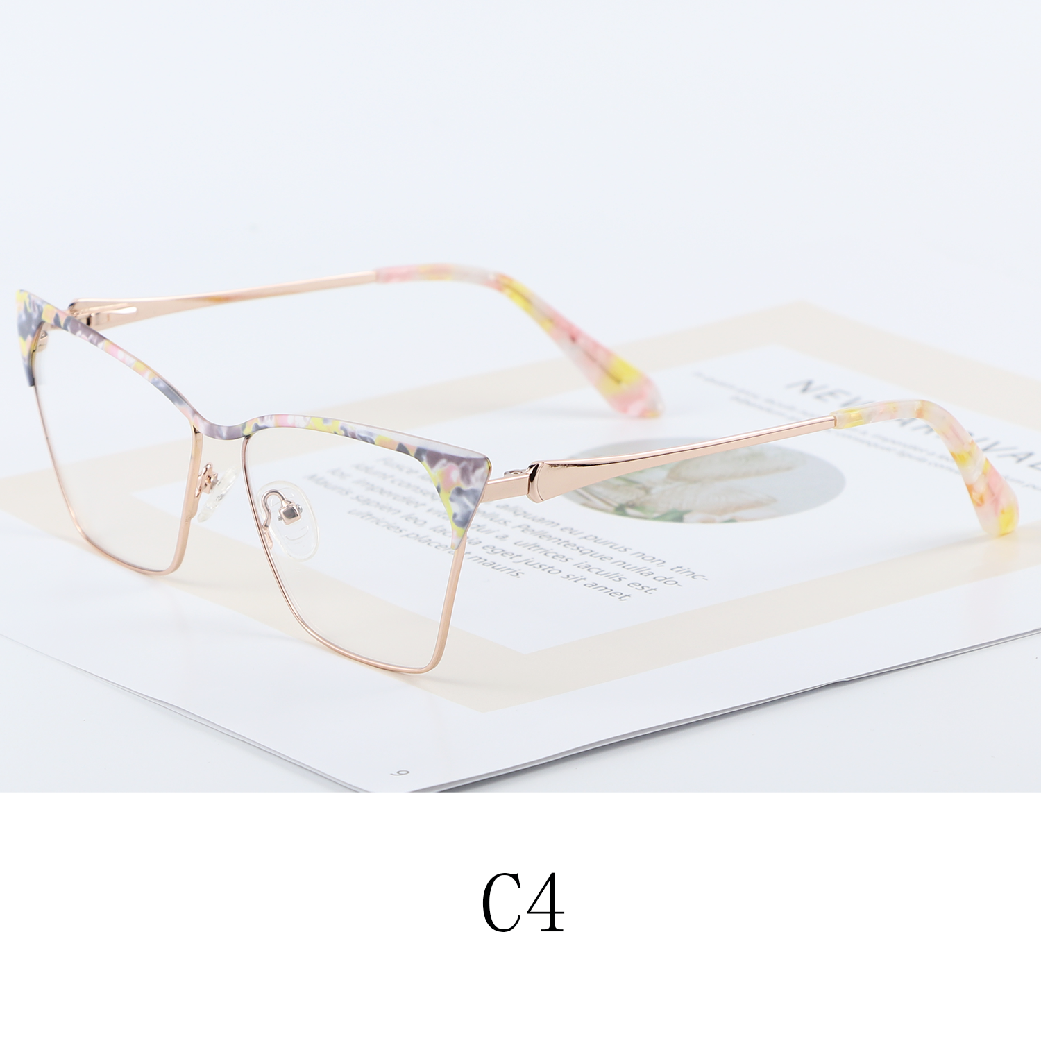 2024 New Designer Clear Lens Optical chic Irregular Glasses Frame Women's Mirror Attribute Factory Wholesale