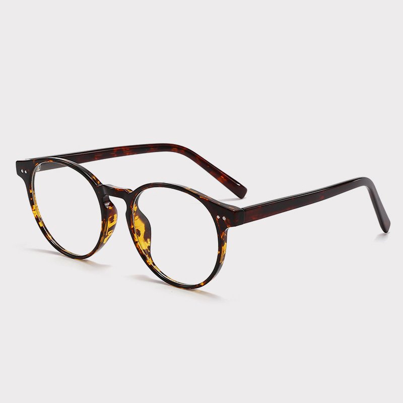 XUEDIAO The New Round Plain Anti Blue Flat Mirror For Men and Women Korean Fashion Version Basic Street Style Optical Frames