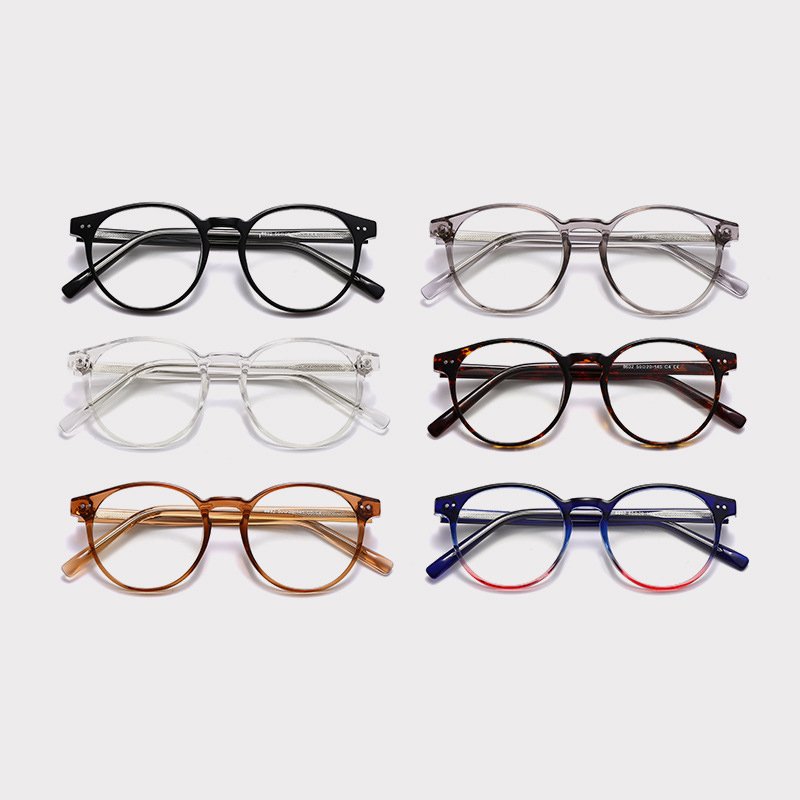 XUEDIAO The New Round Plain Anti Blue Flat Mirror For Men and Women Korean Fashion Version Basic Street Style Optical Frames