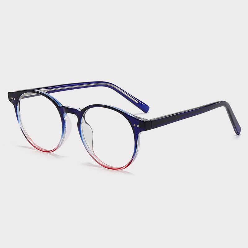 XUEDIAO The New Round Plain Anti Blue Flat Mirror For Men and Women Korean Fashion Version Basic Street Style Optical Frames