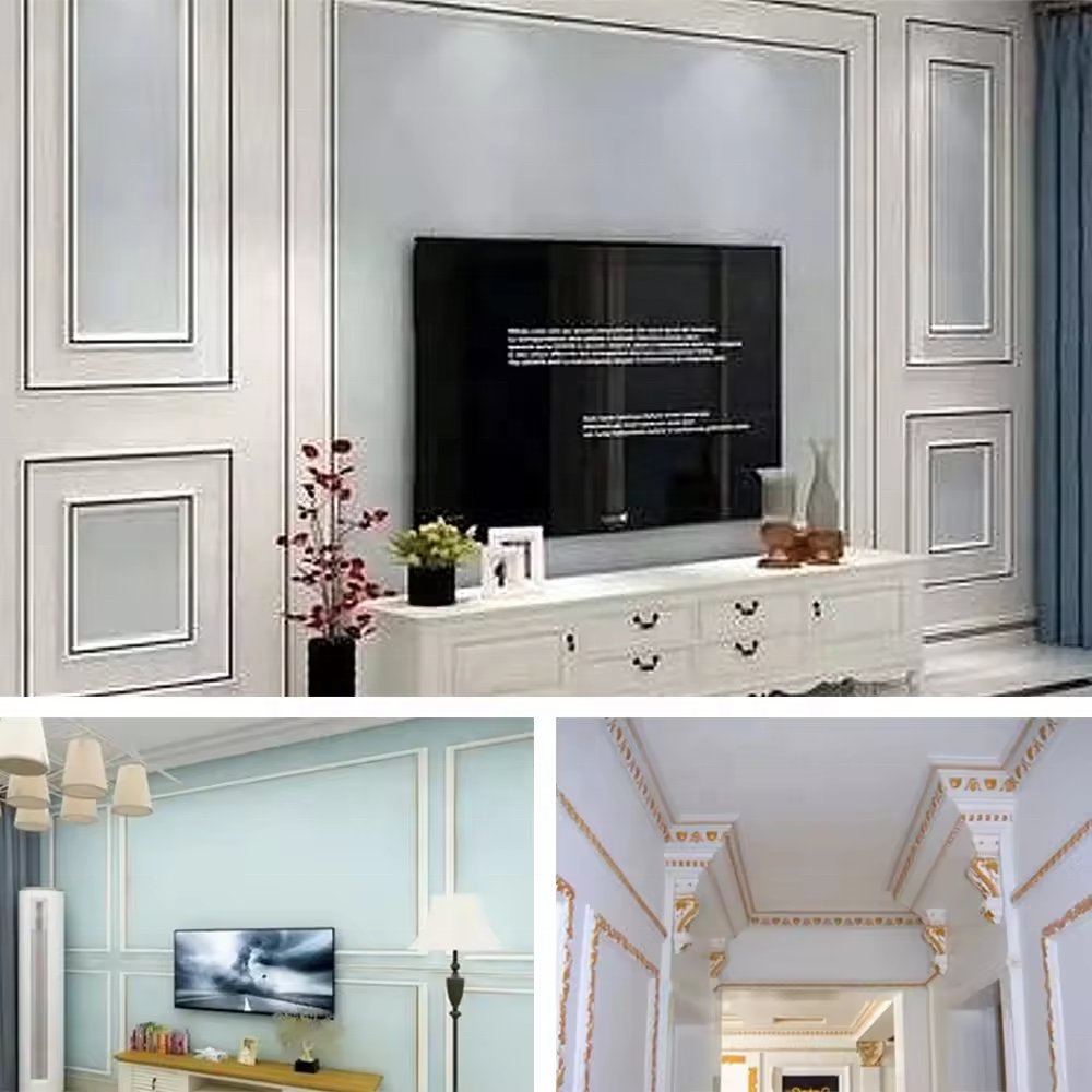 YINING PVC Marble Wall Decorative Moulding Border Line Home Decorative Door Trim Wall Trim Window Trim Molding home decor luxury