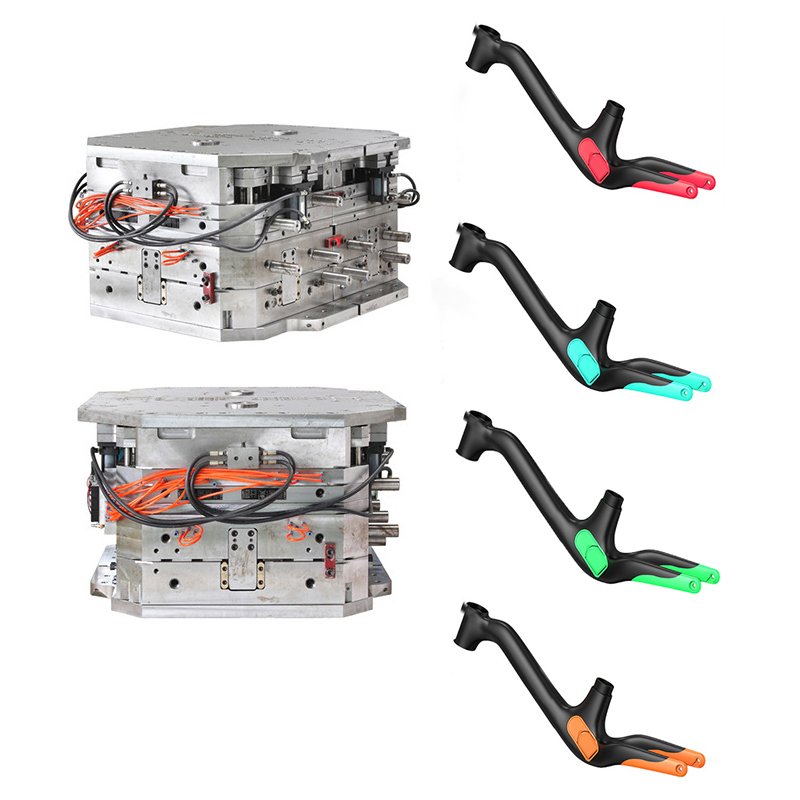 Balance bicycle frame mould manufacturing scooter mold nylon stroller frame mold gas-assisted molding mould manufacturing