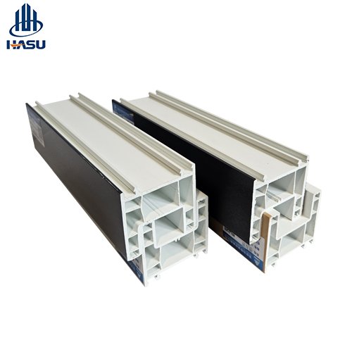 Haisu Custom OEM ODM White UPVC PVC Sliding Windows Door Frames 60mm High Quality Plastic Profiles Building Manufacture High