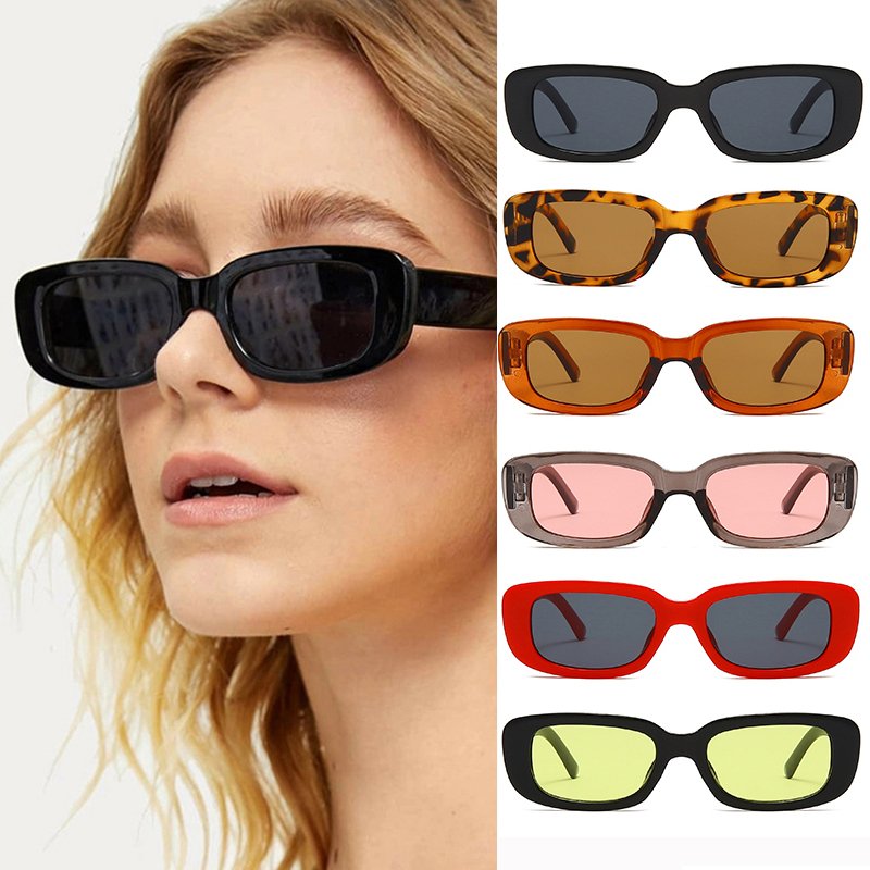 Black Shades Retro Eyewear Uv400 2024 Fashion Square Small Frame Glasses Women Fashion To Quality Shades Oval Sunglass