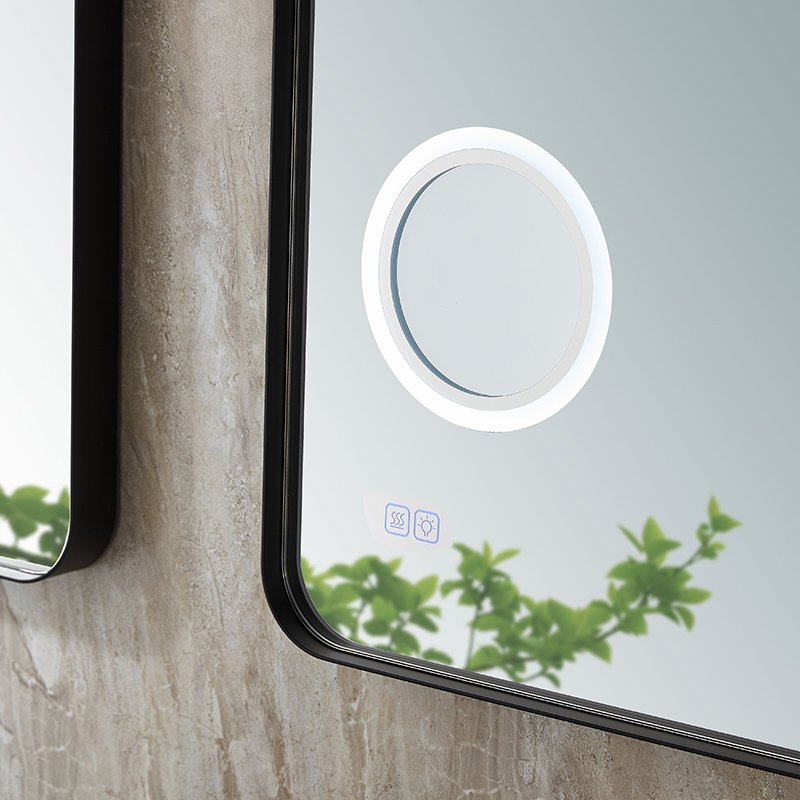 Luxury Smart Touch Screen Framed Waterproof Mmirror Bathroom Moisture-proof Android Square Mirrors With Led Light