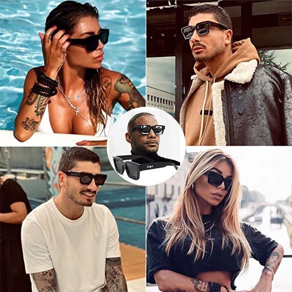 Customized Metal Logo High End Luxury Fashionable Thick Acetate Sunglasses Polarized For Mens Women