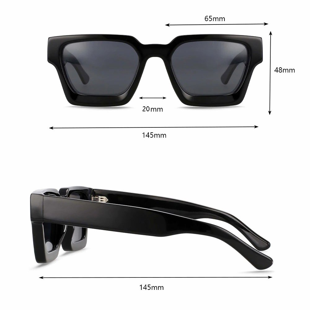 Customized Metal Logo High End Luxury Fashionable Thick Acetate Sunglasses Polarized For Mens Women