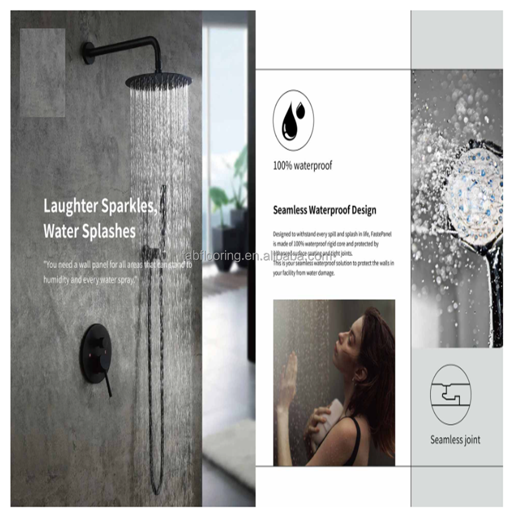 Luxury SPC stone adhesive panels home decoration pvc bathroom wall panels waterproof for TV background decoration wall panels