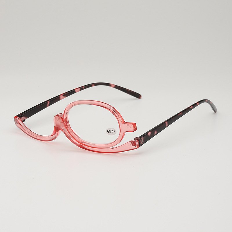 Makeup presbyopic glasses single piece 120 degree rotating unilateral glasses multi-functional frame fashion presbyopic glasses