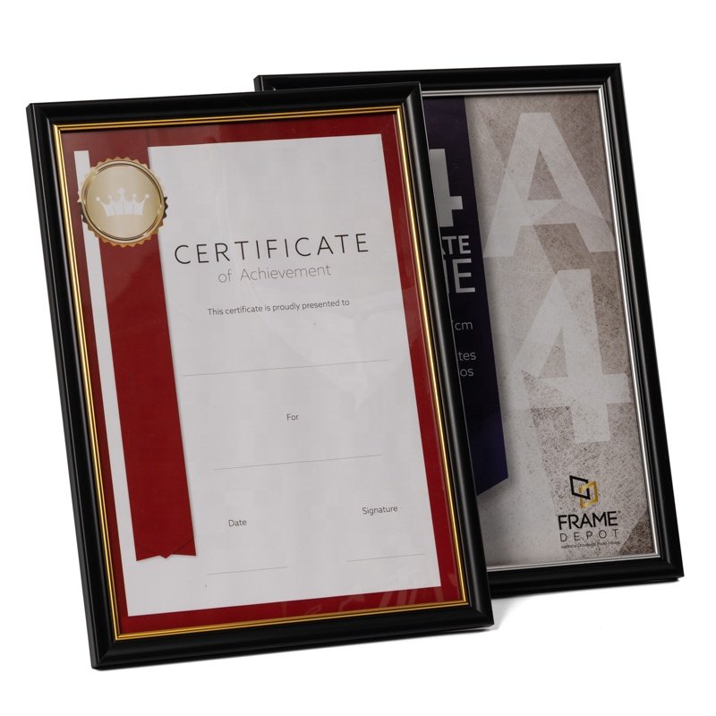High quality Eco-friendly plastic material Customized size color certificate ps frame photo floating frame painting for decor
