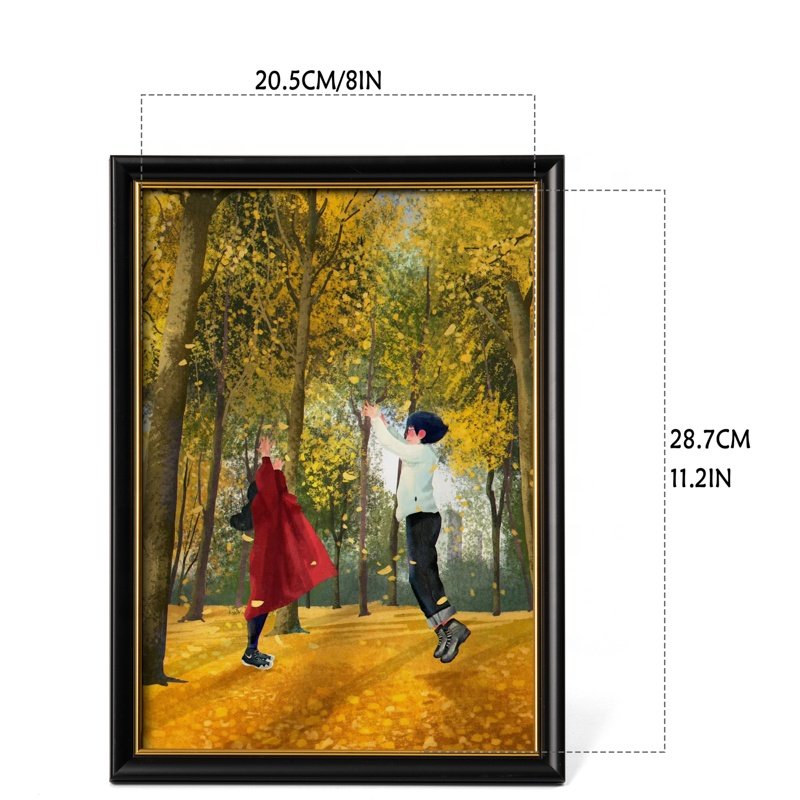 High quality Eco-friendly plastic material Customized size color certificate ps frame photo floating frame painting for decor