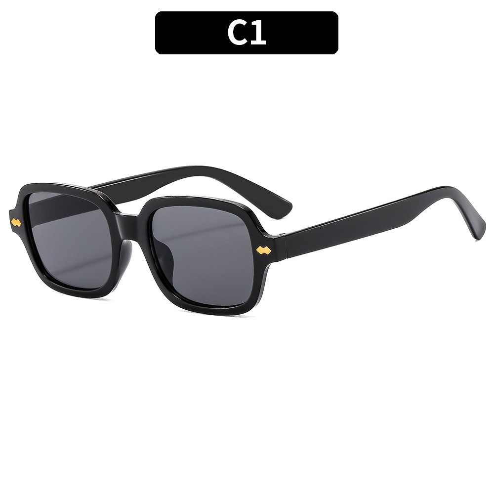 New styles hot sale rectangle plastic frame classic fashion sun glasses yellow lens designer wholesale sunglasses for women men