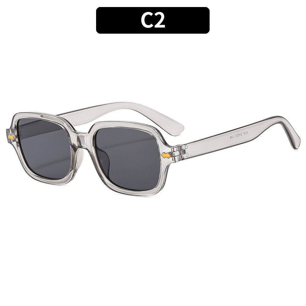 New styles hot sale rectangle plastic frame classic fashion sun glasses yellow lens designer wholesale sunglasses for women men