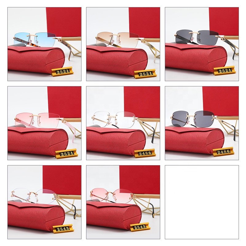 New Fashion Upscale Custom Ivory Color Buffalo Horn Shape Small Square Trendy Shade Sun Glasses rectangle rimless sunglasses Men