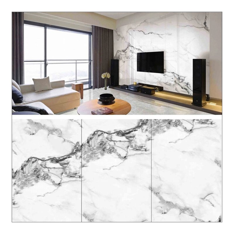 1220X2440X3mm High Glossy UV Coating Imitation Marble Wall Panel Board / PVC Marble Sheet